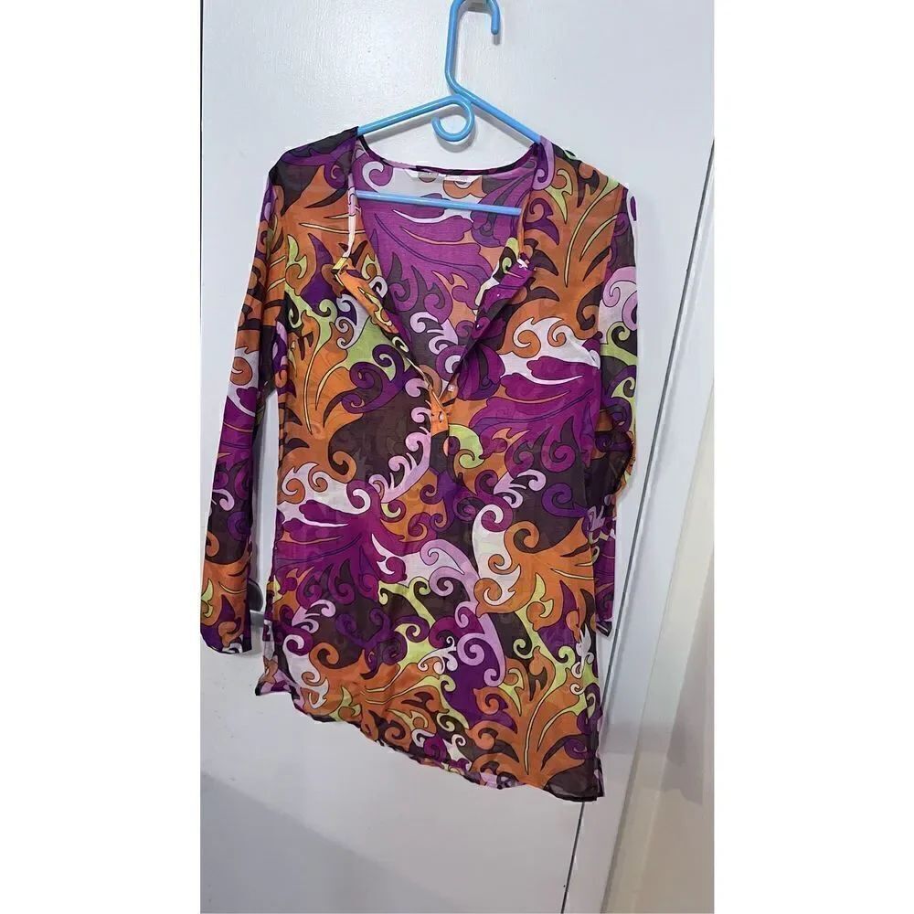 ATHLETA TEAR AWAY B4 U PLAY COVER UP BLOUSE DRESS SZ XS